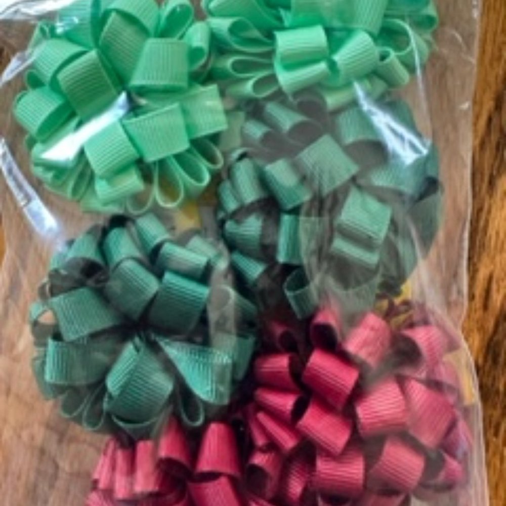 Bundle of (6)  2 1/2" Loopy Bow - Sets   B8232  Handmade NWT Boutique